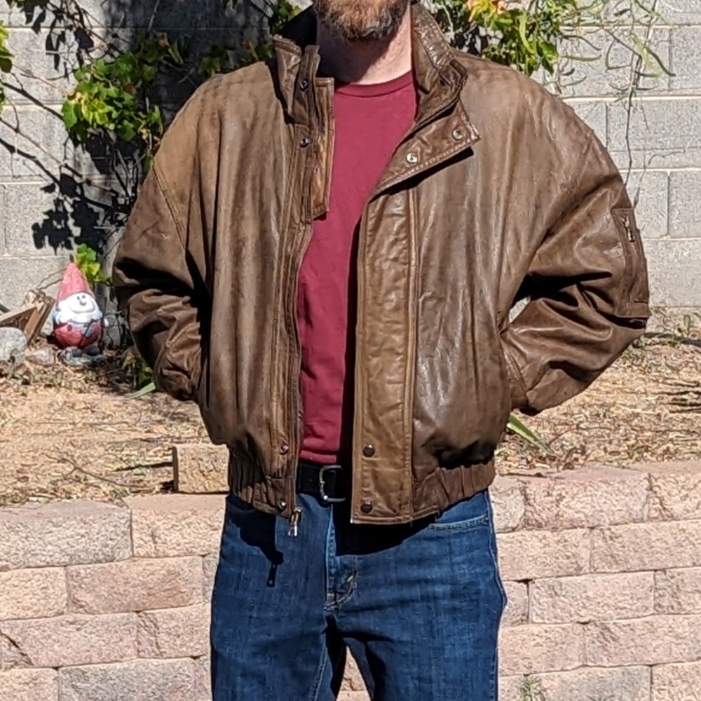 Men's Brown Bomber Jacket